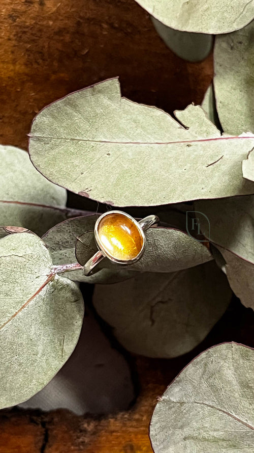 Anillo de plata con Citrino