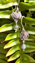 Set de aretes y dije de Ágata Musgosa