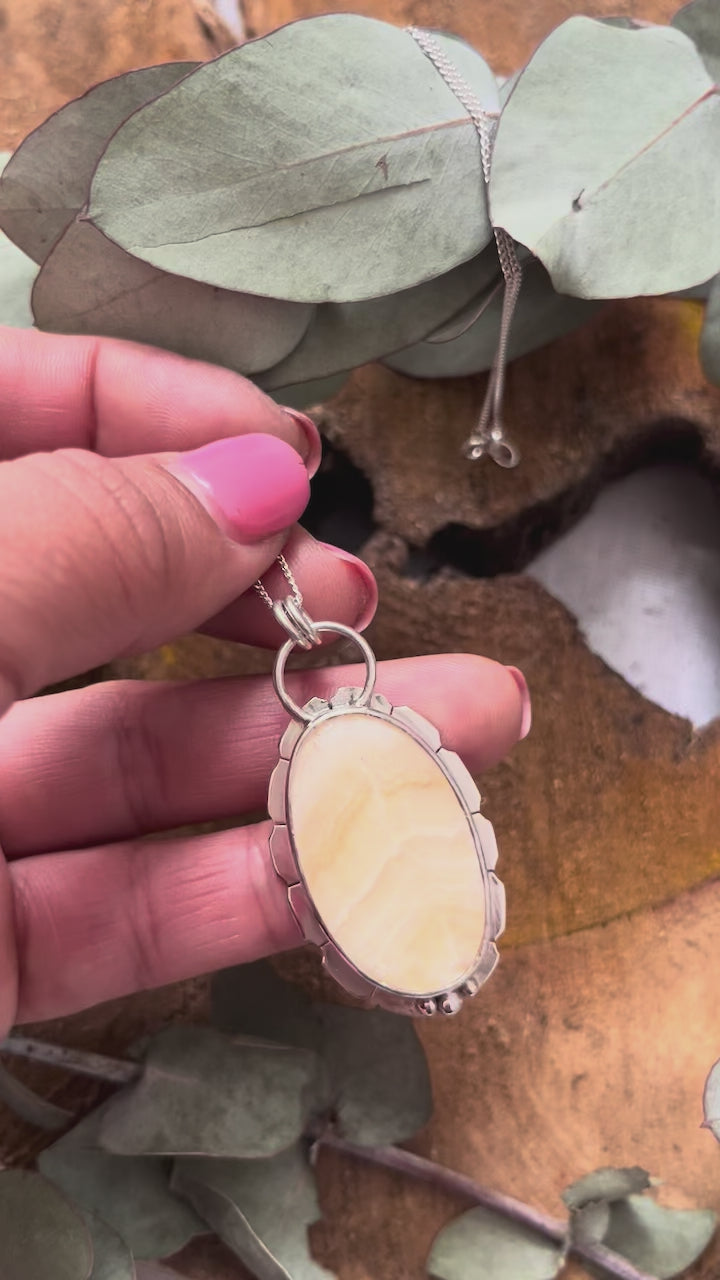 Dije de plata con Calcita Amarilla