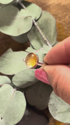 Anillo de plata con Citrino